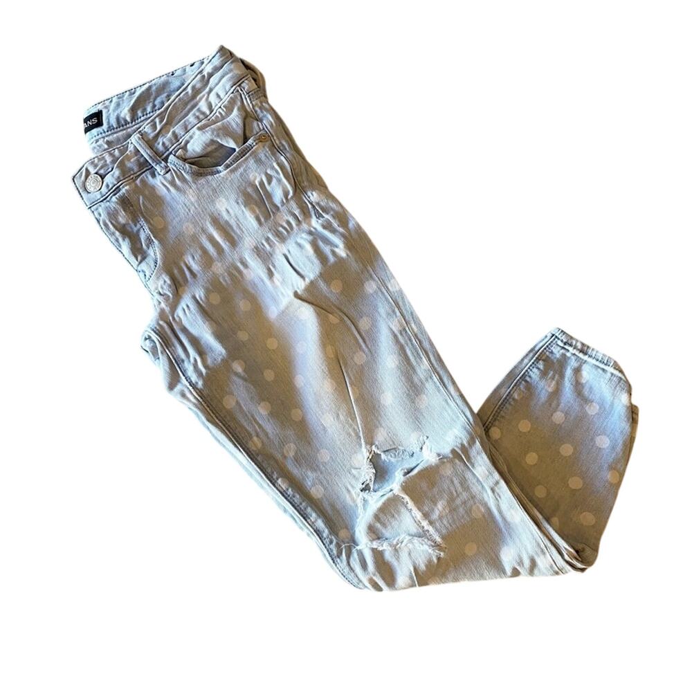 Express Light Wash Ankle Legging Stella Low Rise Size 6